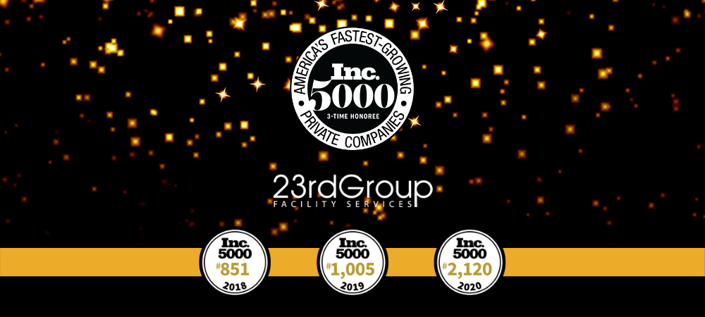 23rd Group named one of Inc. 5000's America's Fastest-Growing Private Companies in 2018, 2019, and 2020
